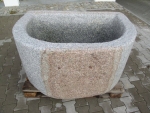 Granitbrunnen halbrund rustikal 124x88x66