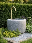 Granitbrunnen / Pflanztrog rund 60x45