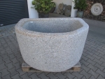 Steinbrunnen halbrund rustikal 140x97x76